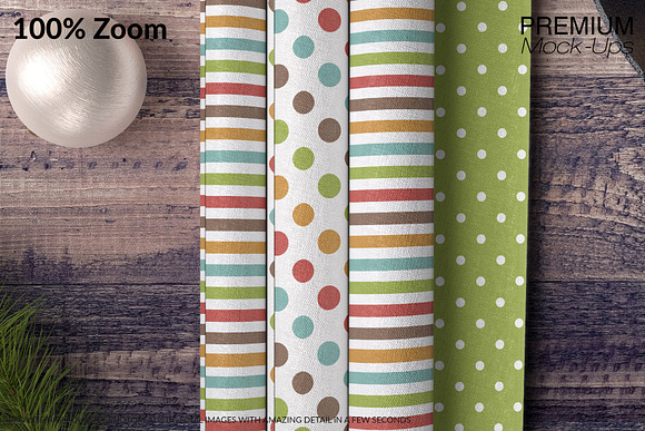 Christmas Fabric Rolls Set in Product Mockups - product preview 13