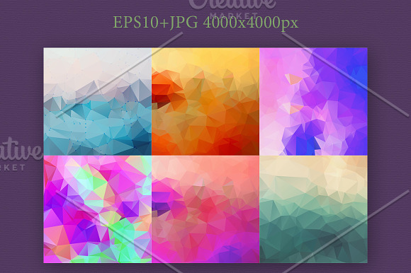 Abstract low poly Background in Illustrations - product preview 1