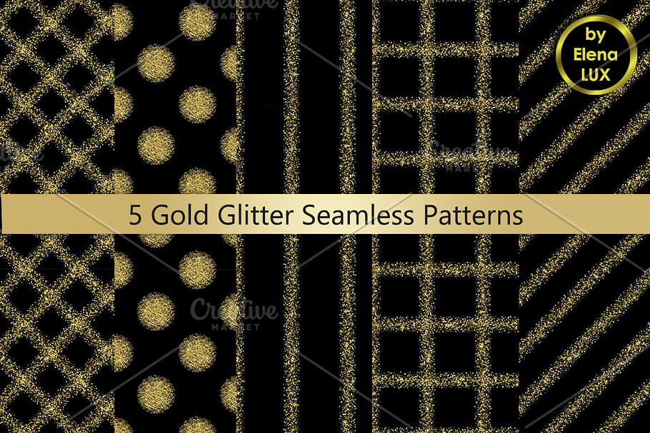 Glitter Seamless Pattern Set