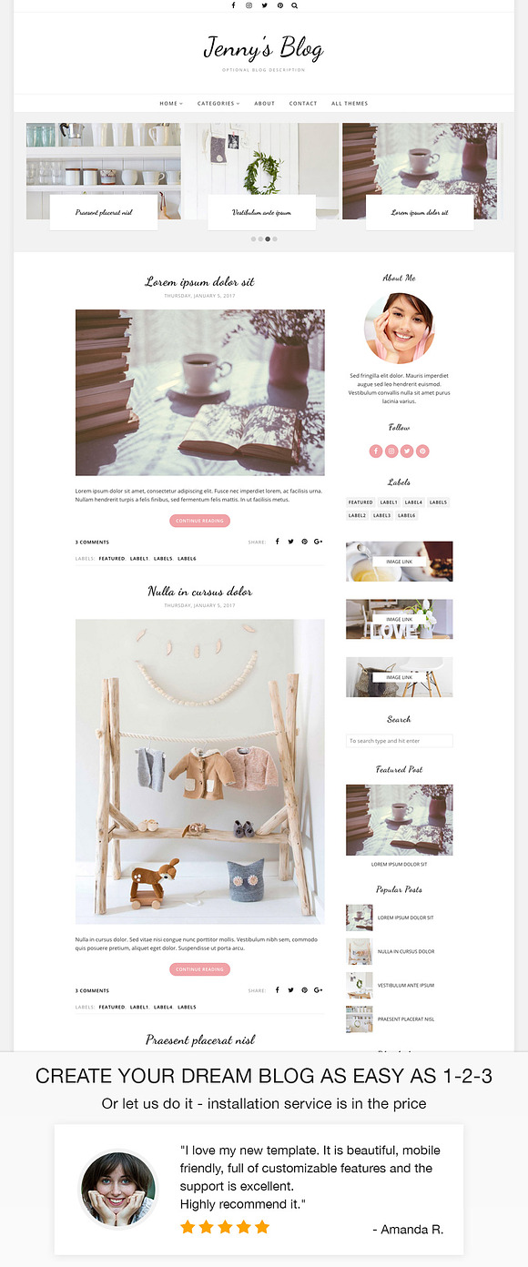 Blogger Template, Blogger Theme in Website Templates - product preview 3