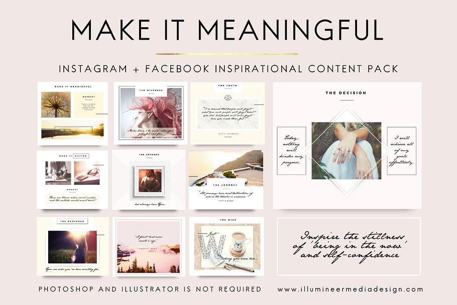 MAKE IT MEANINGFUL Social Media Pack in Social Media Templates - product preview 8