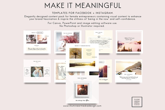 MAKE IT MEANINGFUL Social Media Pack in Social Media Templates - product preview 1