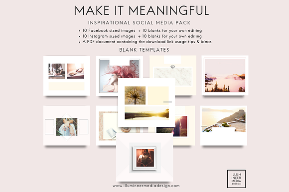 MAKE IT MEANINGFUL Social Media Pack in Social Media Templates - product preview 2