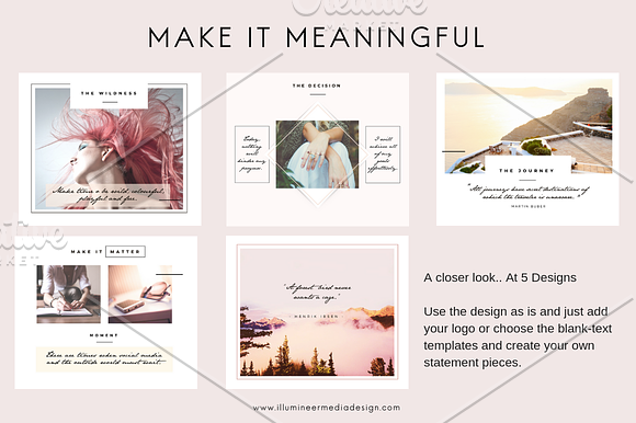 MAKE IT MEANINGFUL Social Media Pack in Social Media Templates - product preview 4