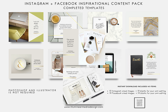 INSTAGRAM + FACEBOOK COMBO BUNDLE in Instagram Templates - product preview 1