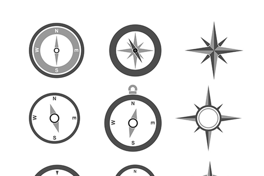 Navigation Compasses set in Navigation Icons - product preview 8