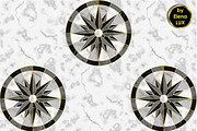 Marble Compass Seamless Pattern
