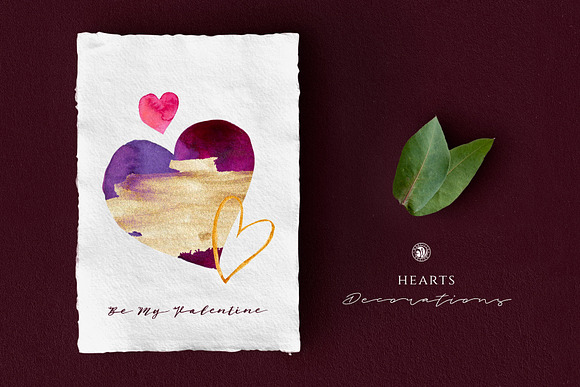 Hearts - watercolor illustrations in Illustrations - product preview 5