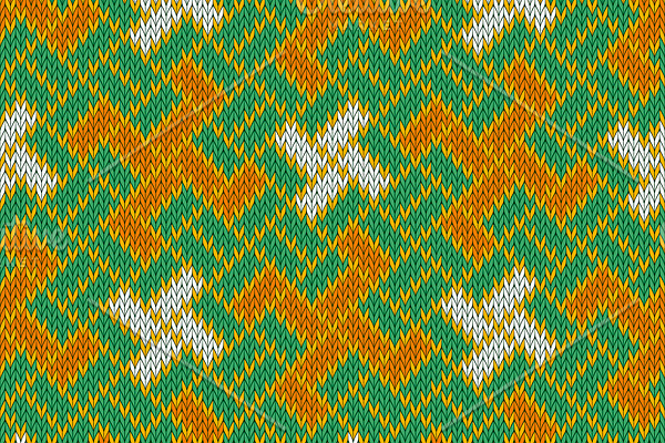Slavic seamless wool knitted pattern