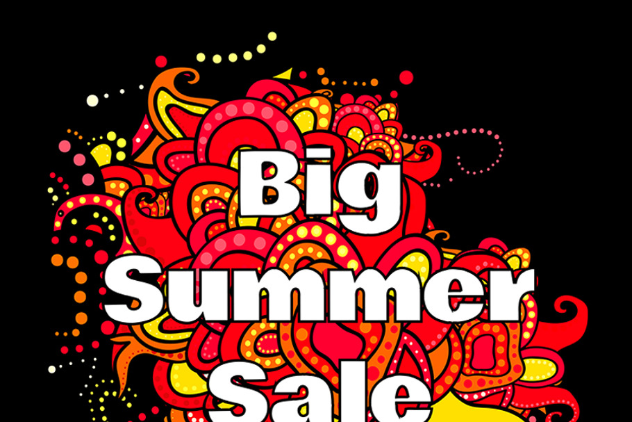 Big Summer Sale label in Objects - product preview 8