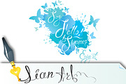 Holidays card with calligraphic text