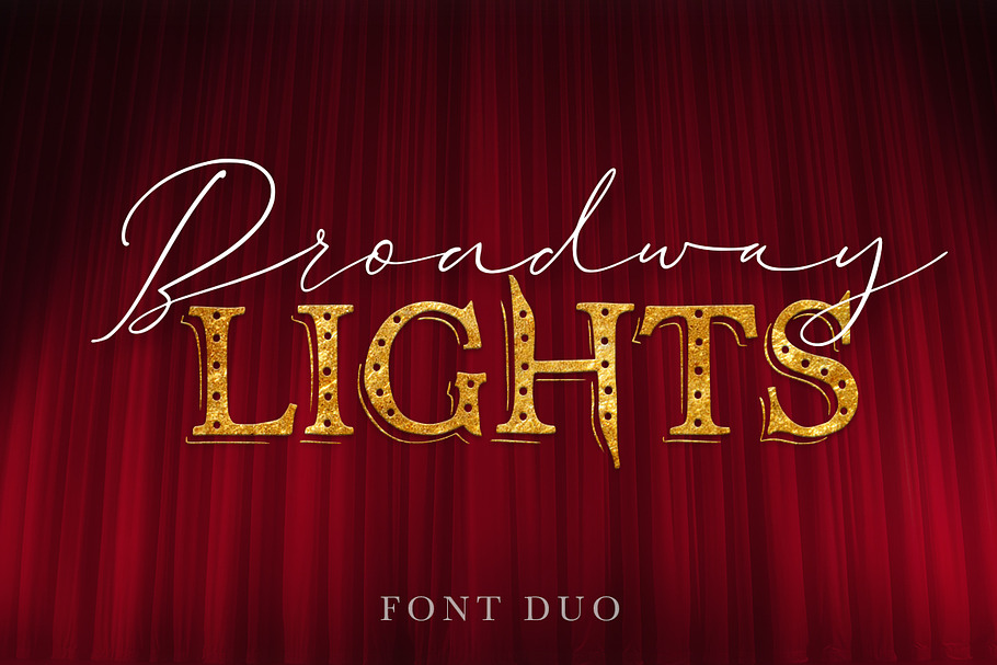 Broadway Lights | Duo Font. in Script Fonts - product preview 8