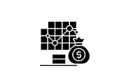 Business accounting black icon