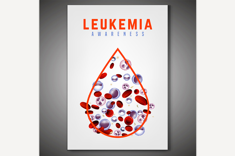 Leukemia vertical poster in Illustrations - product preview 8