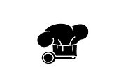 Cooking time black icon, vector sign