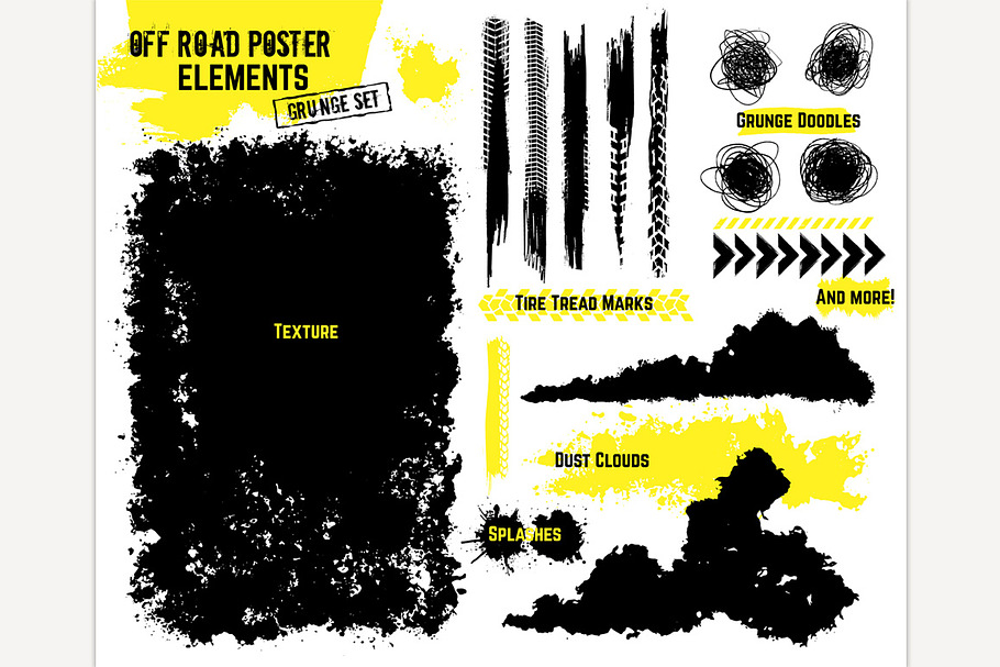 Off-road poster elements