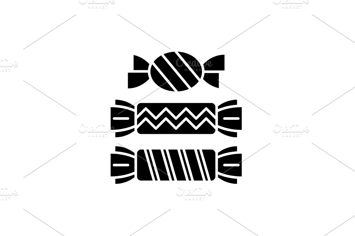 Candy black icon, vector sign on in Illustrations - product preview 8