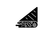 Tortilla black icon, vector sign on
