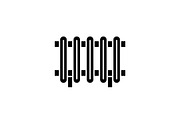 Radiator black icon, vector sign on