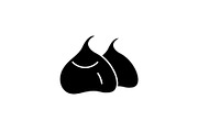 Bean bags black icon, vector sign on
