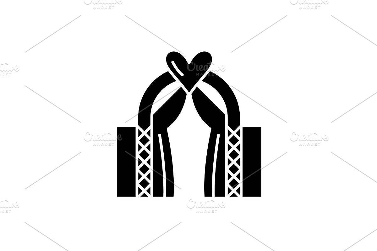 Wedding black icon, vector sign on in Illustrations - product preview 8