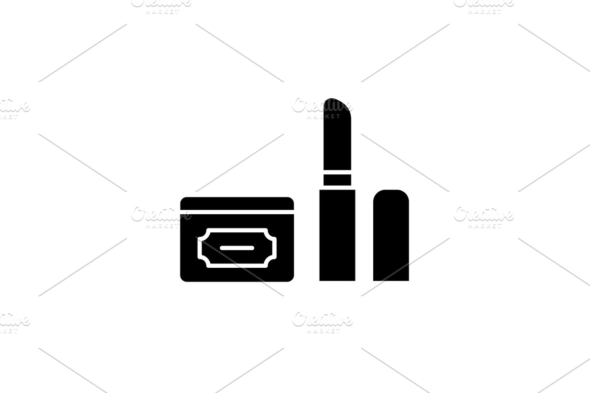 Cosmetics black icon, vector sign on in Illustrations - product preview 8