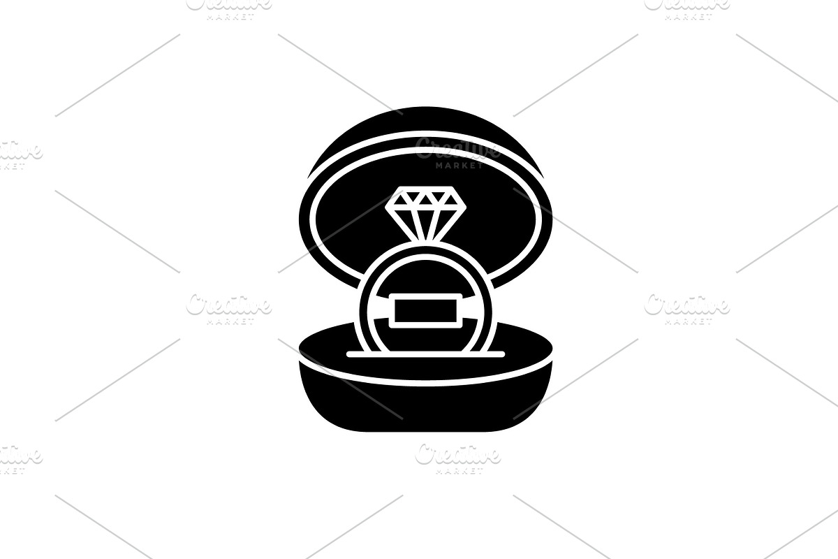 Marriage ceremony black icon, vector in Objects - product preview 8