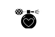 Perfumery black icon, vector sign on