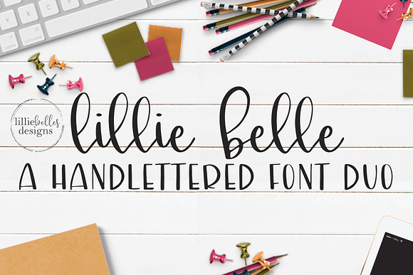 lillie belle hand lettered font in Script Fonts - product preview 4