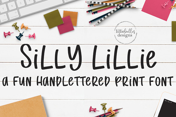 Silly Lillie:A fun handlettered font in Sans-Serif Fonts - product preview 5