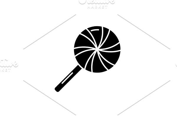 Icicle black icon, vector sign on