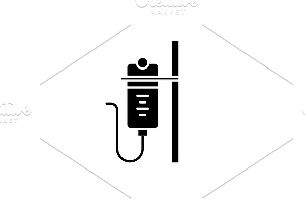 Dropper black icon, vector sign on