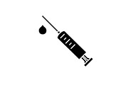 Receiving injections black icon