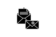 Business correspondence black icon