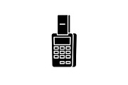 Payment by terminal black icon