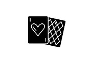 Card games black icon, vector sign