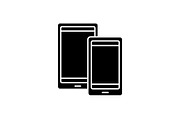 Tablets black icon, vector sign on
