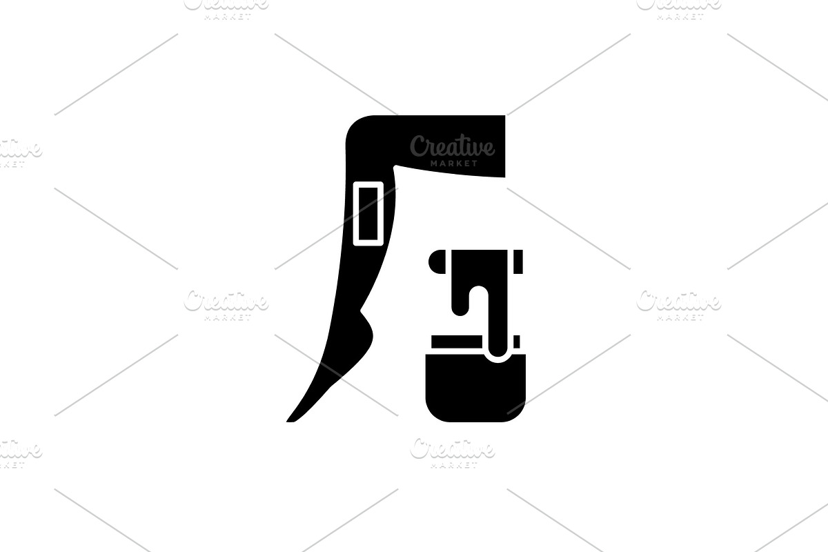 Waxing black icon, vector sign on in Illustrations - product preview 8