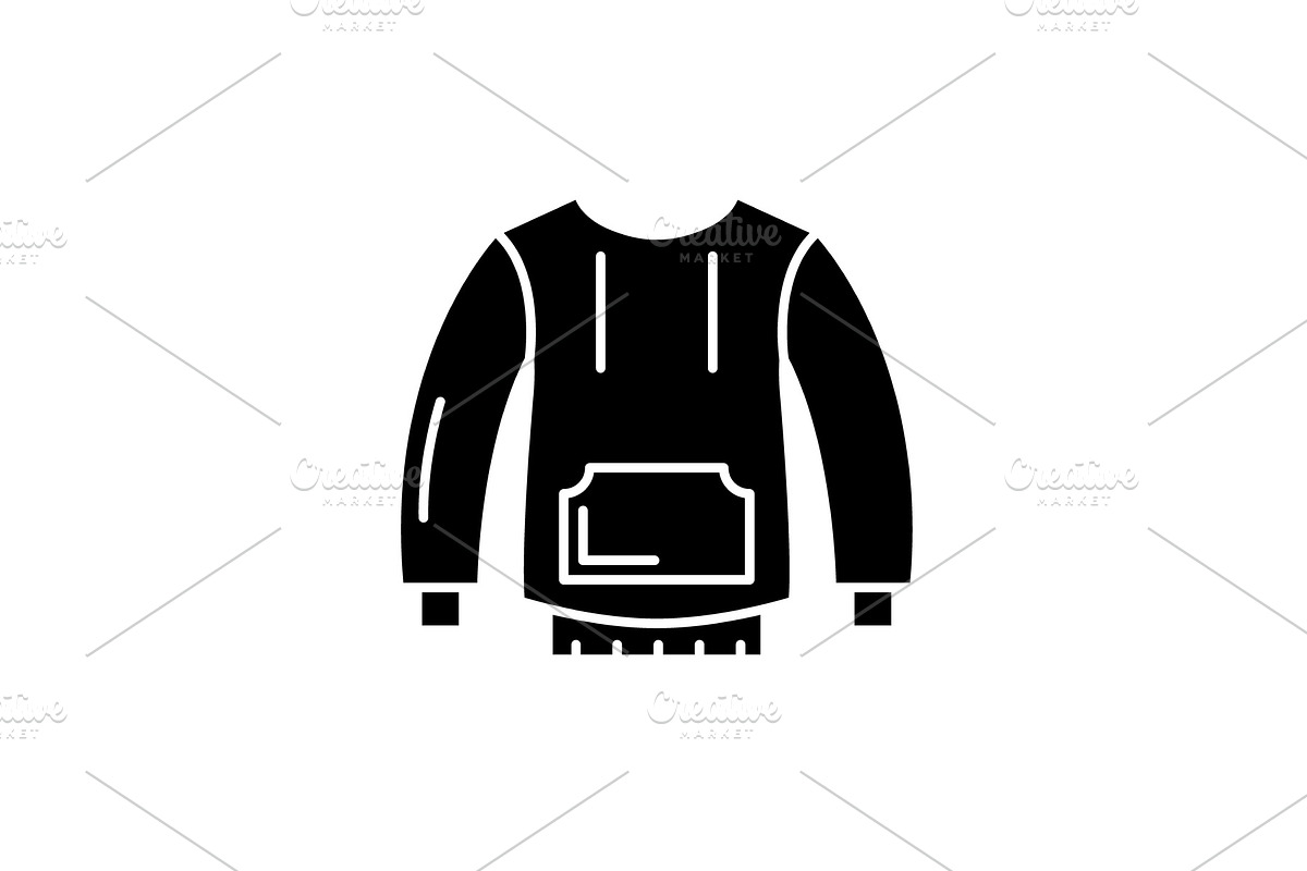 Sportswear black icon, vector sign in Illustrations - product preview 8