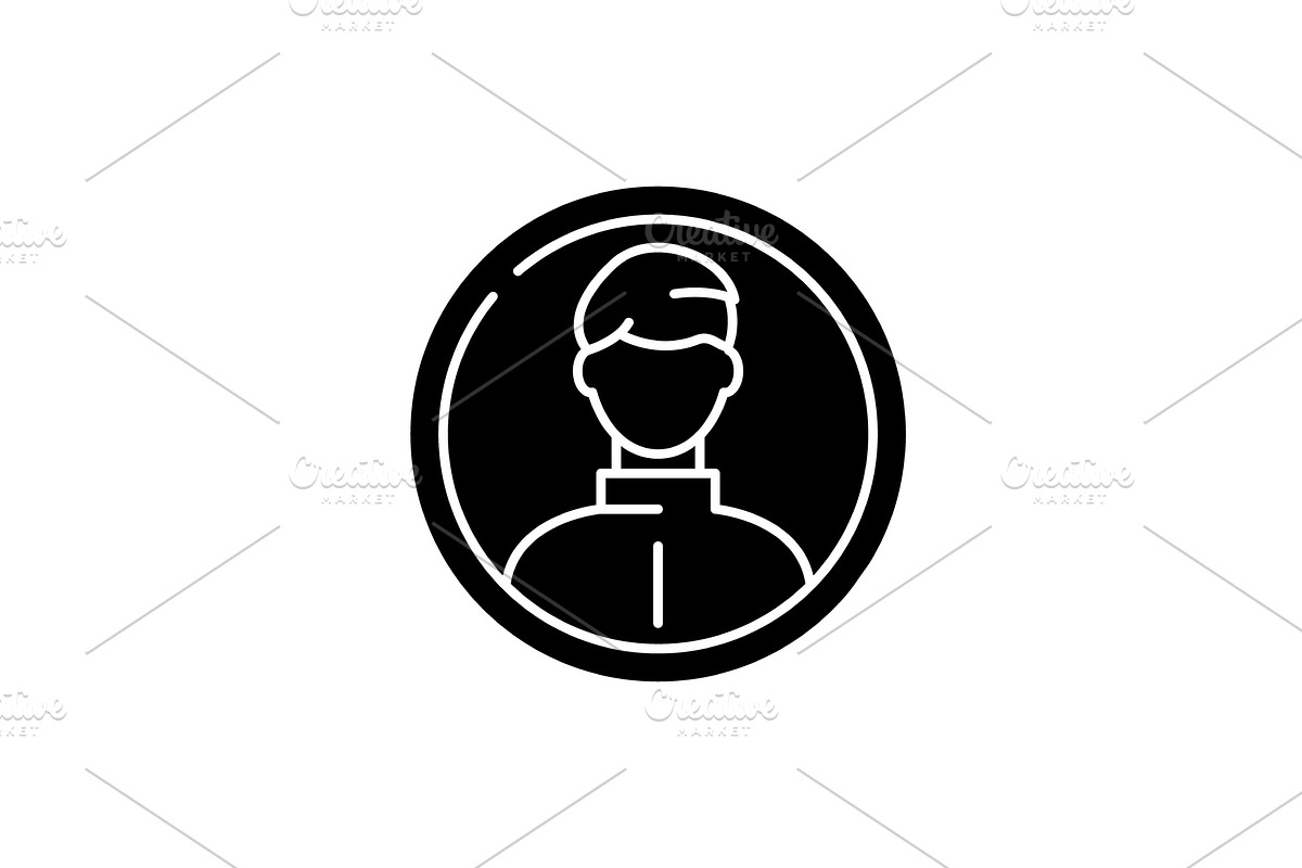 Business profile black icon, vector in Illustrations - product preview 8