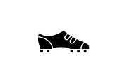 Boots black icon, vector sign on