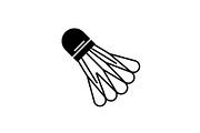 Badminton shuttlecock black icon