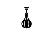 Punching bag black icon, vector sign
