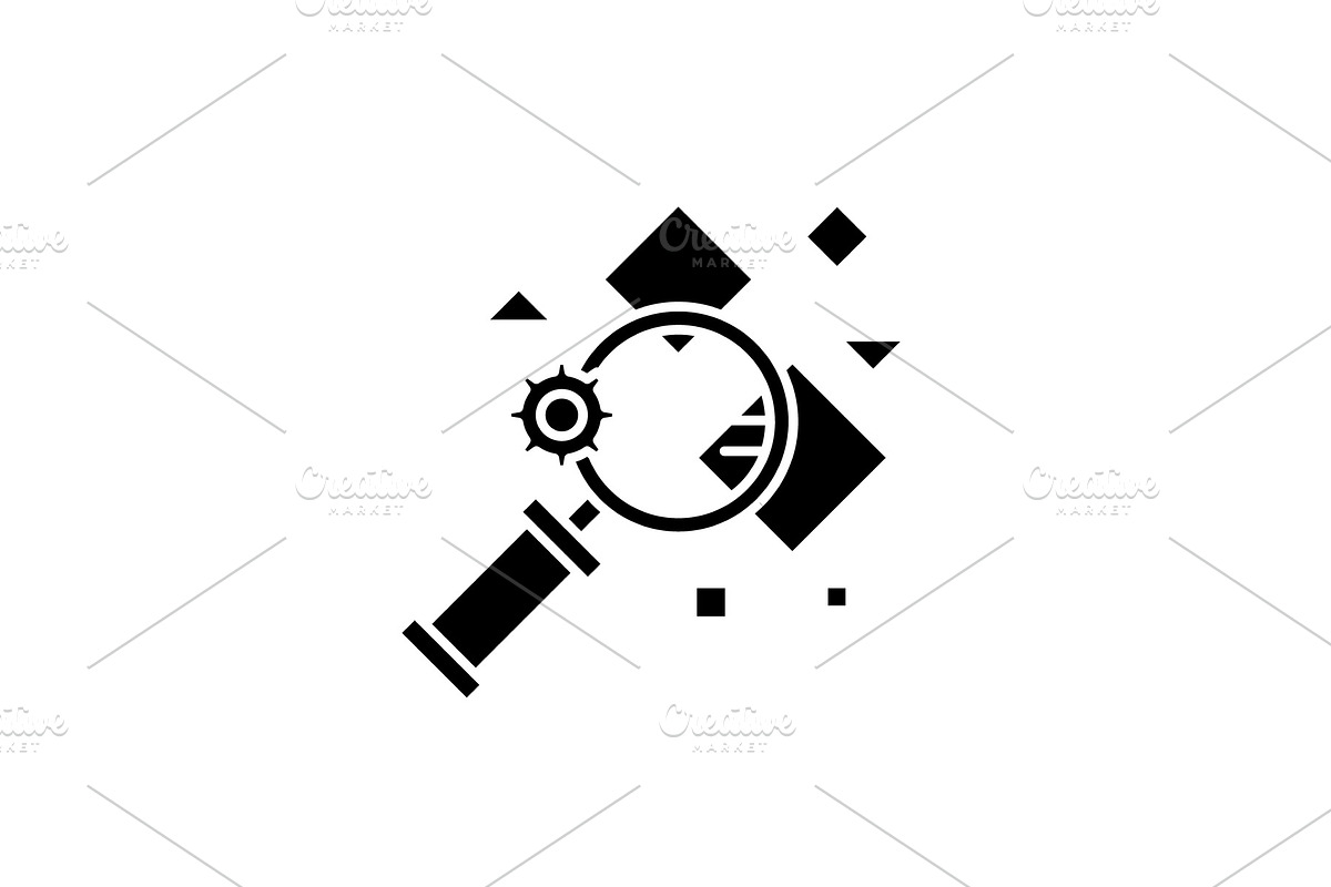 Fact search black icon, vector sign in Illustrations - product preview 8
