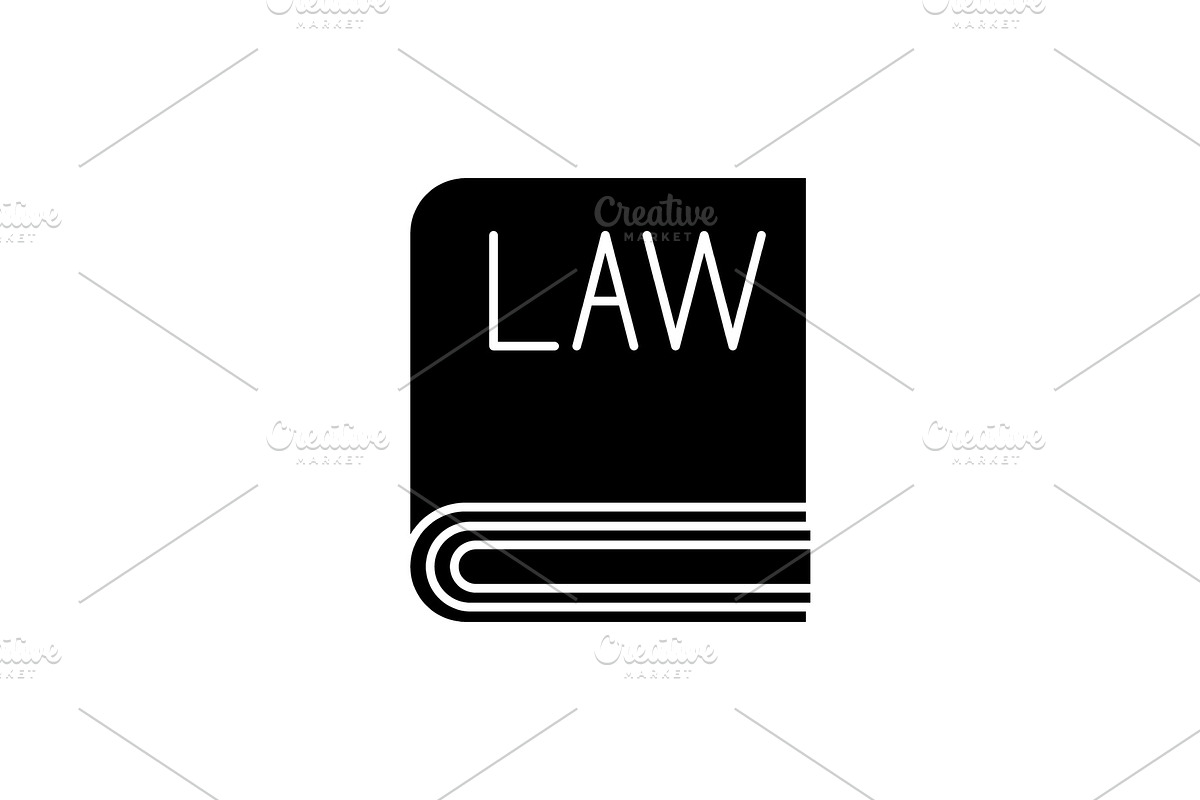 Law black icon, vector sign on in Illustrations - product preview 8
