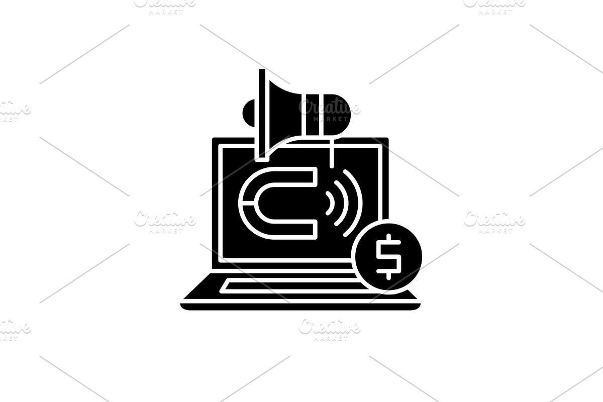 External marketing black icon in Illustrations - product preview 8