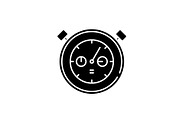 Working date black icon, vector sign