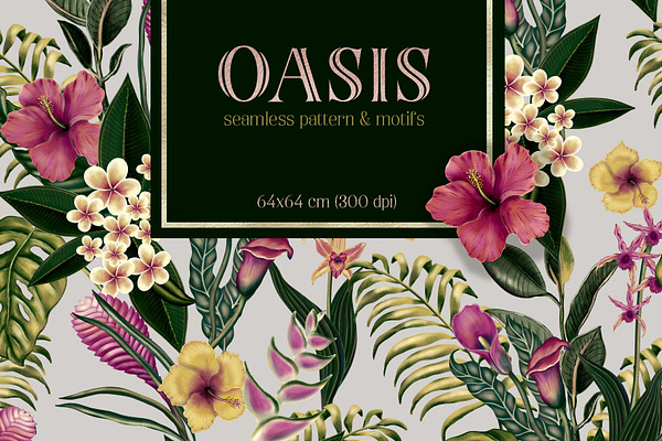 Oasis pattern and elements set