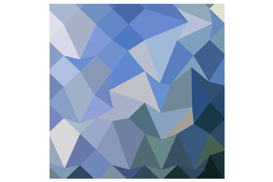 Carolina Blue Abstract Low Polygon B