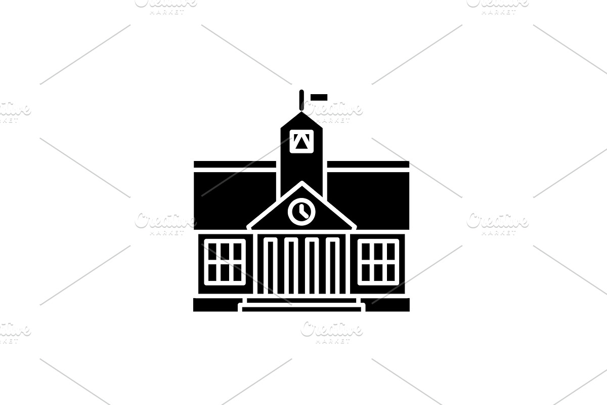 Higher education black icon, vector in Illustrations - product preview 8
